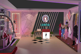 design for shop and shop interior with a realistic way