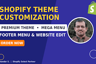 do shopify theme customization, edit and update shopify website