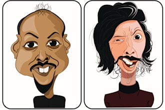 draw a funny cartoon caricature portrait caricature