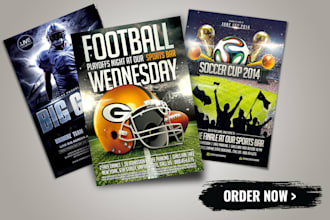 design professional sports flyer, basketball, football flyer