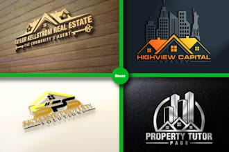 design real estate, construction, property logo design