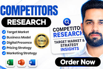 provide comprehensive competitor research and analysis