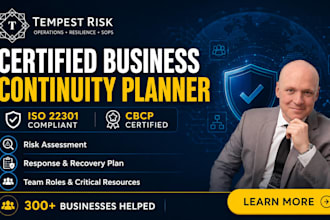 write your certified professional business continuity plan