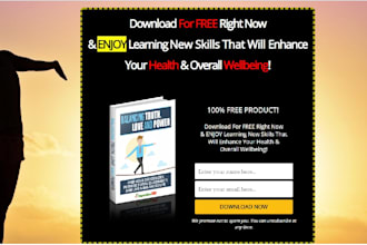 create a landing page design