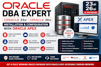 install oracle database 23ai, 26ai, oracle apex, ords