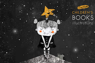 do hand drawn and whimsical childrens book illustrations