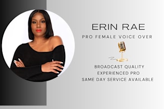 produce upbeat urban female voice over