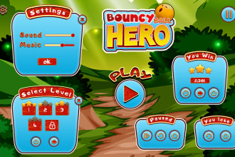 do 2d game UI, buttons,2d design