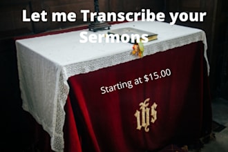 type your church sermons