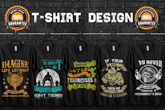 create vintage typography custom t shirt design