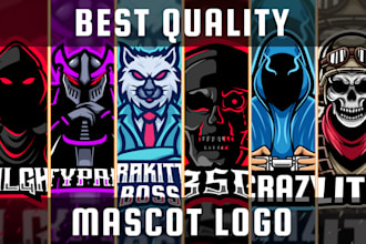 design a mascot logo esport for streamer and gamer