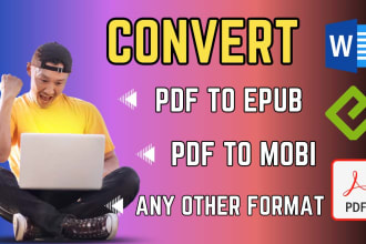 convert PDF to ebook or ebook to pdf for kindle publishing