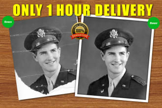 repair, retouch, restore, colorize your old damaged photo
