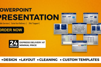 do redesign powerpoint presentation slides or minor touchups