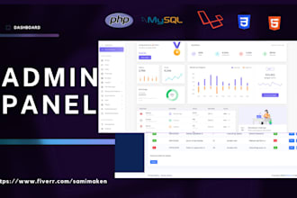 create  laravel admin panel, website dashboard, and CRM solutions