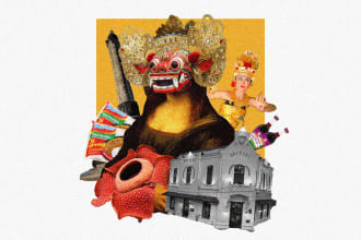 make an artistic digital collage art for you