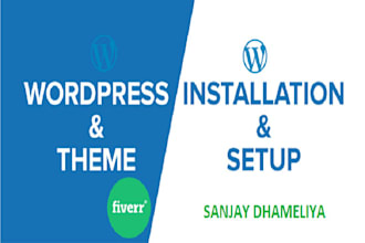 setup wordpress website template