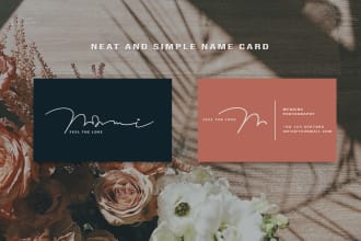design neat and simple name card for you