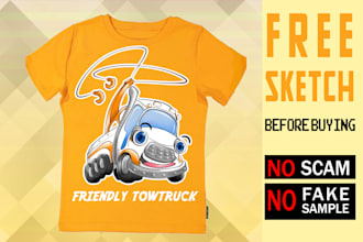 design cute illustration for your tee shirt