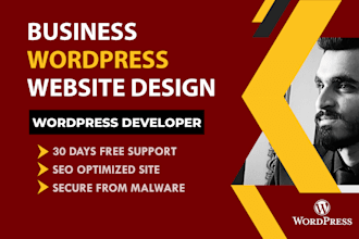 do wordpress website design or business wordpress website or wordpress design