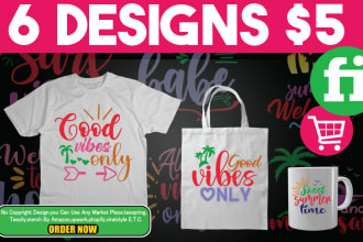 do trendy amazing typography quote tshirt design  in 12 hours