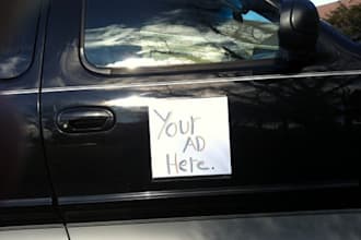 place you advertisment or company logo on the side of my truck