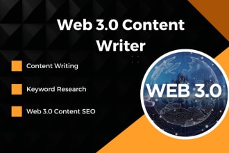 be your web 3 SEO content writer