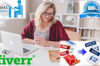 be professional data entry operator word to pdf and manual