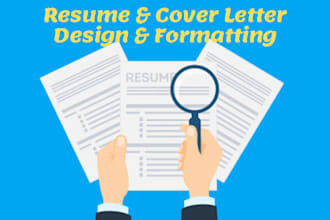 edit, write and upgrade your resume, CV and cover letter