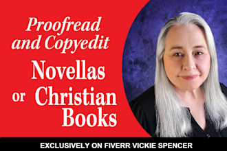 proofread and copyedit novellas or christian books