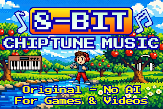 create retro video game music in 8 bit chiptune style