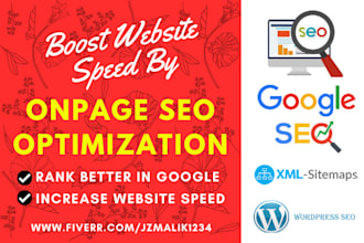 do best onpage SEO and optimization of wordpress site