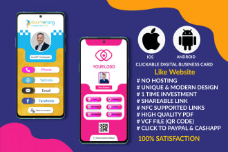 design clickable digital business card like website