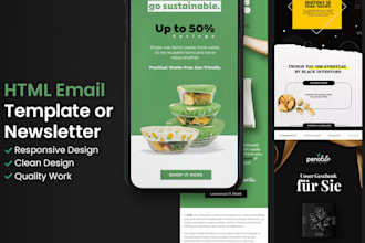 design a professional HTML email template or newsletter