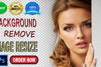 image resize,background removal and cut out professionally