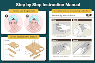 create a step by step instruction manual for your product