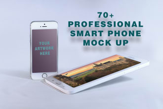 create amazing smart phone mockup in 70 different styles