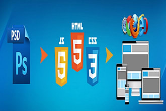 convert psd to html responsive bootstrap website