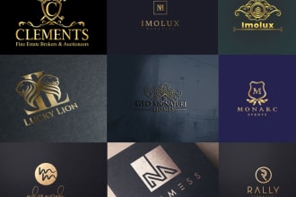 design a unique heraldic luxury monogram logo