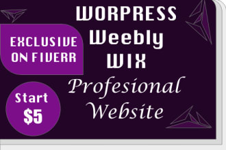 design, customize  wordpress, wix, weebly site
