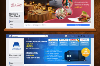 design facebook cover photo or any social media banner