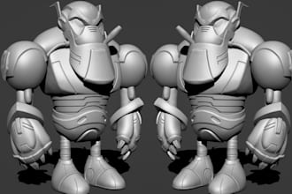 sculpt 3d model and 3d character for 3d printing