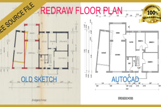 redraw floor plan in autocad