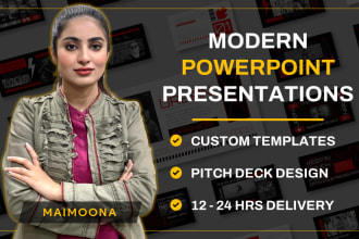 do powerpoint design, pitch deck presentation design and google slides