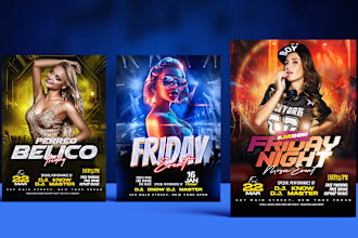 create excellent club flyer design with in 6 hours