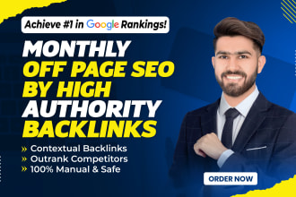 manage monthly off page SEO by contextual dofollow backlinks