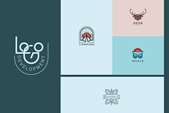 do 3 creative modern minimalist logo design for business