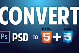 convert any PSD file with html, css, bootstrap