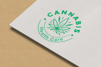 design cannabis, hemp, cbd, medical and marijuana logo