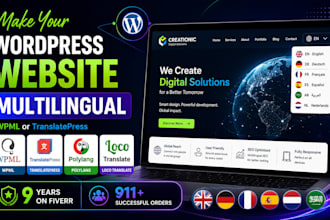 make your wordpress website multilingual with wpml or translatepress